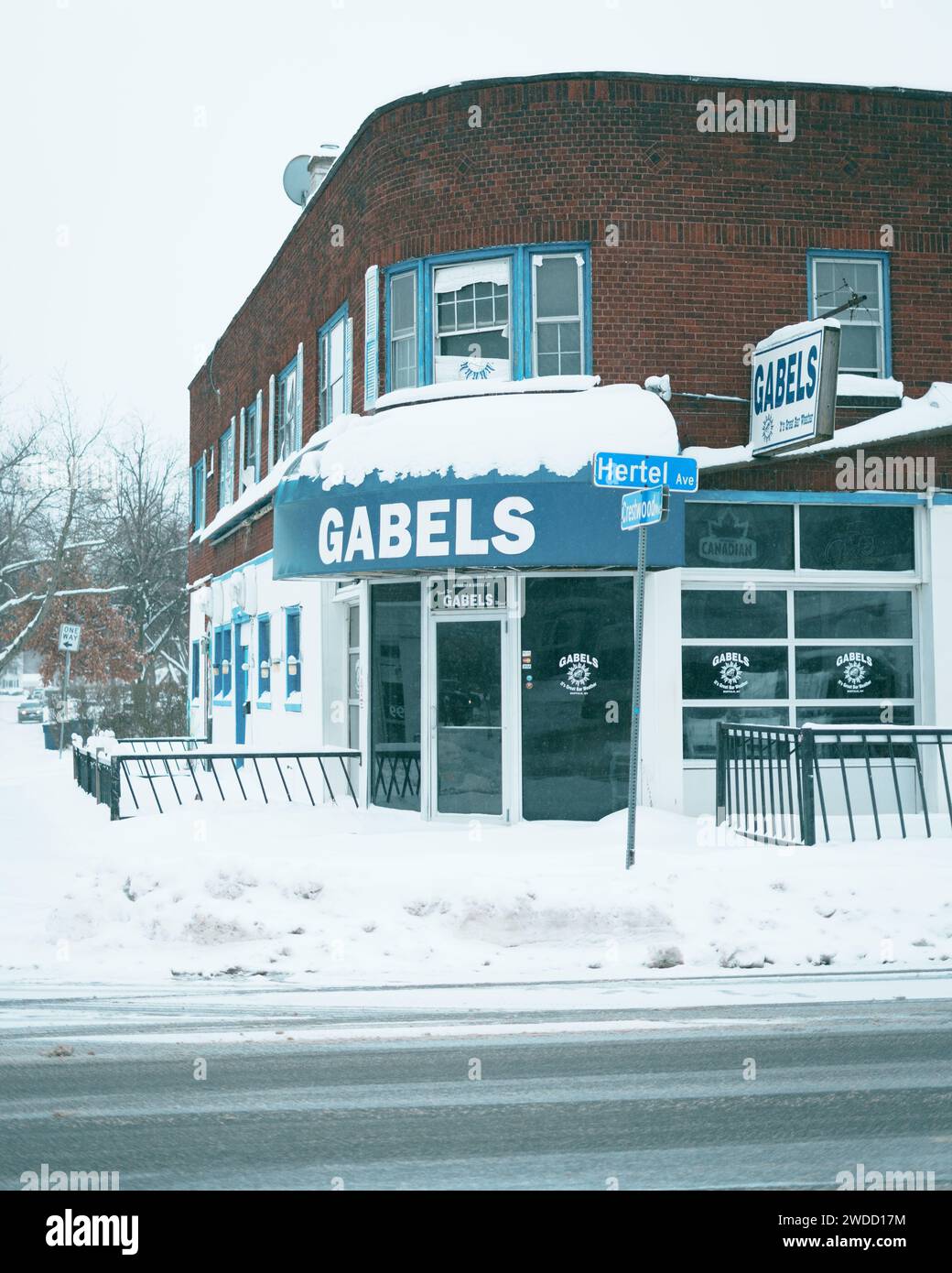 Gabels bar sur Hertel Avenue à North Park, Buffalo, New York Banque D'Images