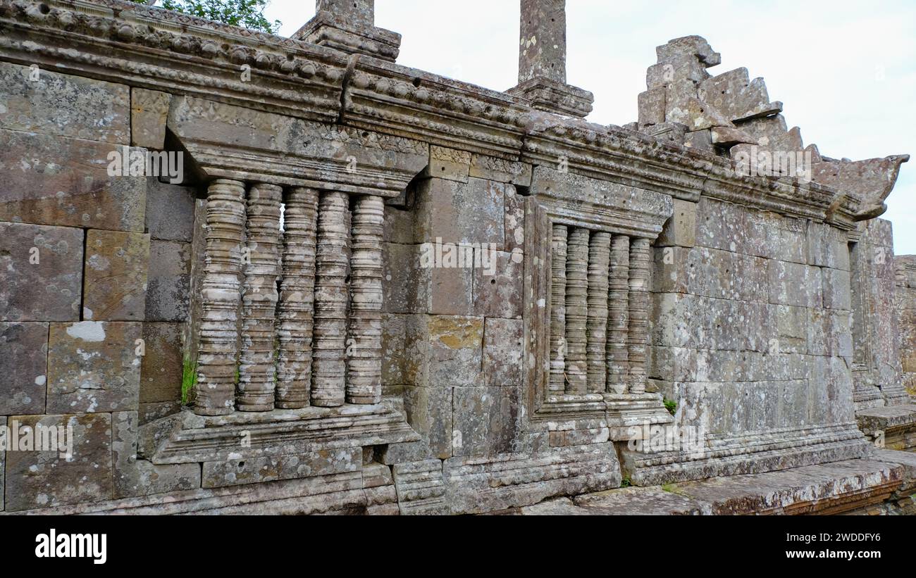 Gopura 1 à Preah Vihear au Cambodge, un ancien temple hindou construit au sommet de la chaîne de montagnes bordant le Cambodge et la Thaïlande. Banque D'Images