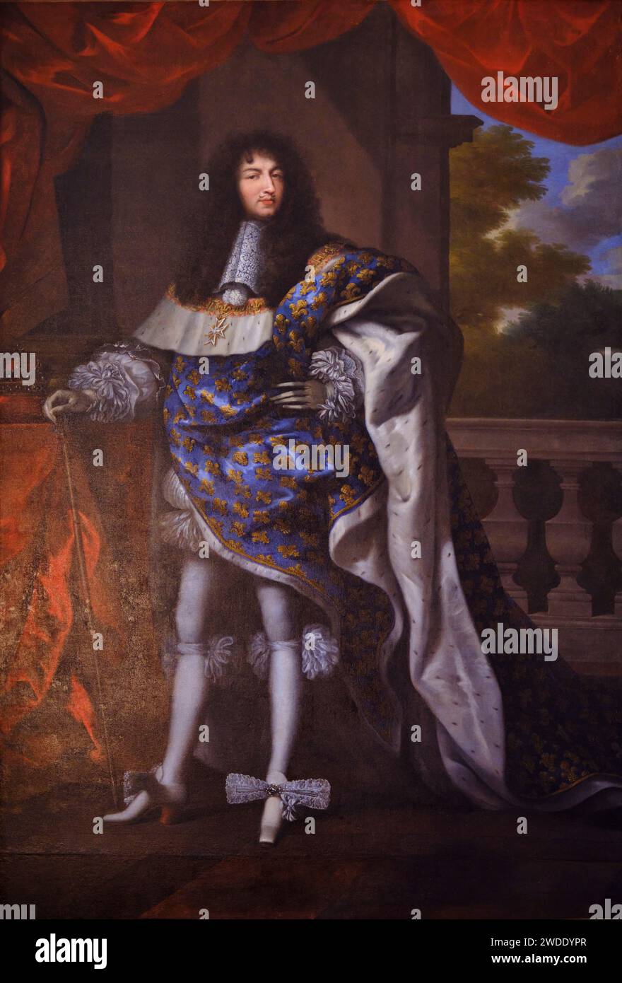 France, Loir-et-cher (41), Vallée de la Loire classée au patrimoine mondial de l'UNESCO, Chambord, Château de Chambord, Louis XIV par Jean Nocret, 1667 Banque D'Images