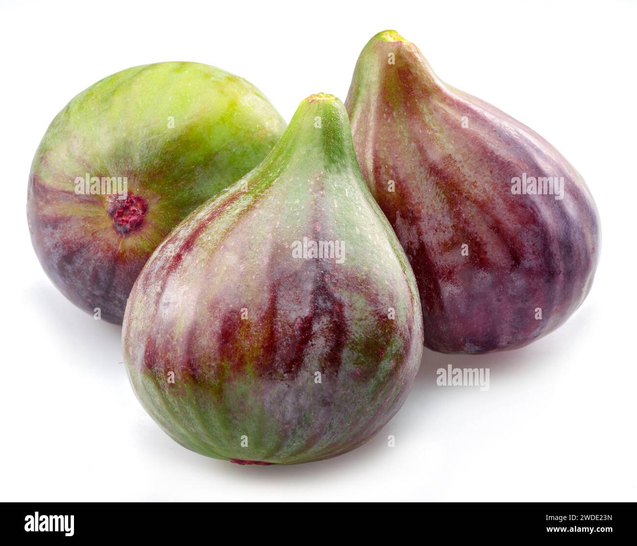 Fruits de figue isolés sur fond blanc. Banque D'Images