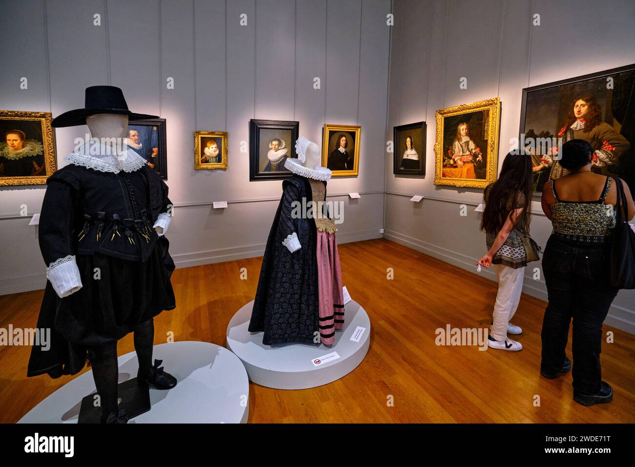 France, Indre et Loire (37), Vallée de la Loire, Tours, Palais des Archevêques et Musée des Beaux-Arts, costume hollandais du 17e siècle Banque D'Images