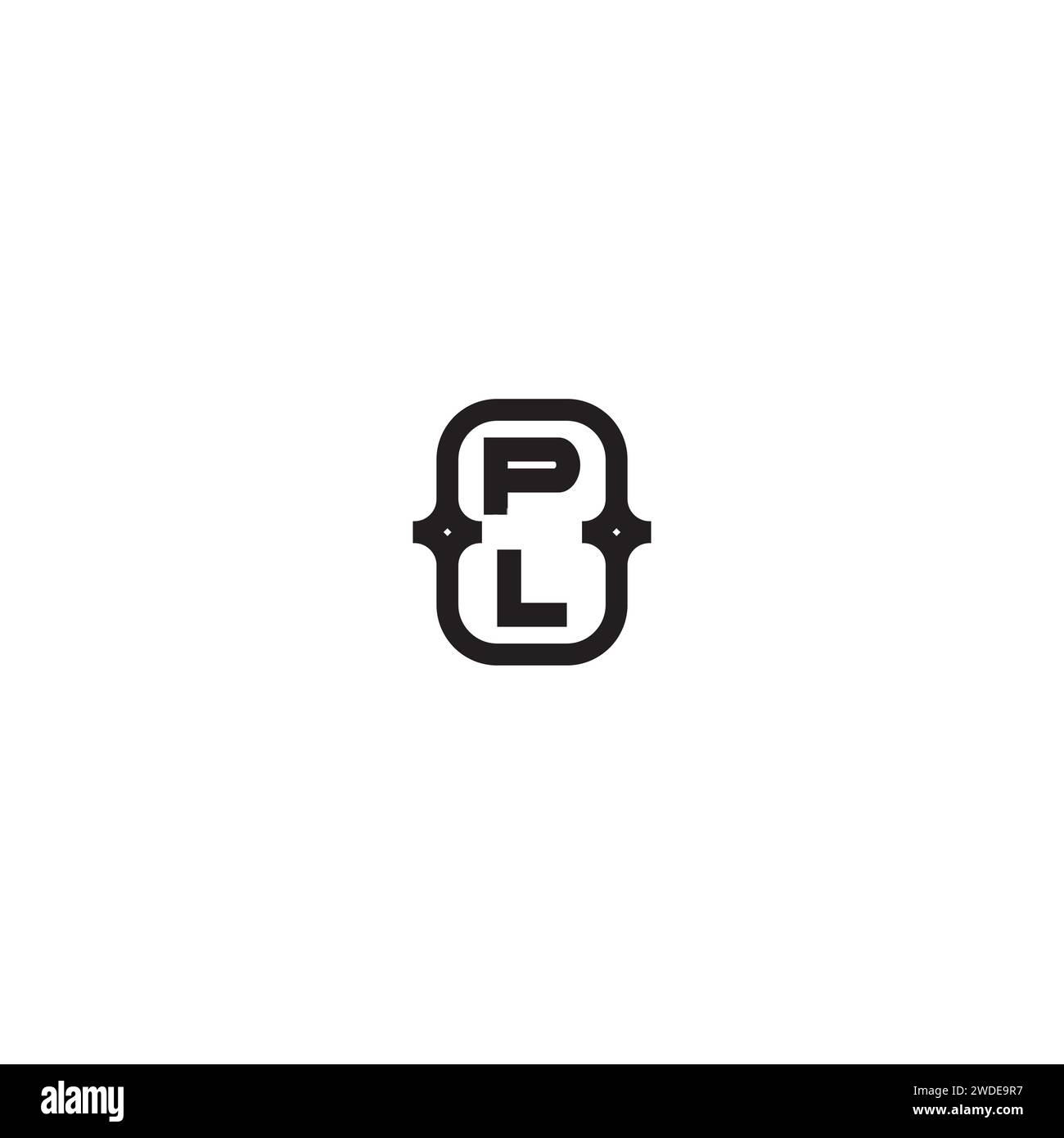 PL Line Bold concept dans un design professionnel de haute qualité qui imprimera bien sur tous les supports d'impression Illustration de Vecteur