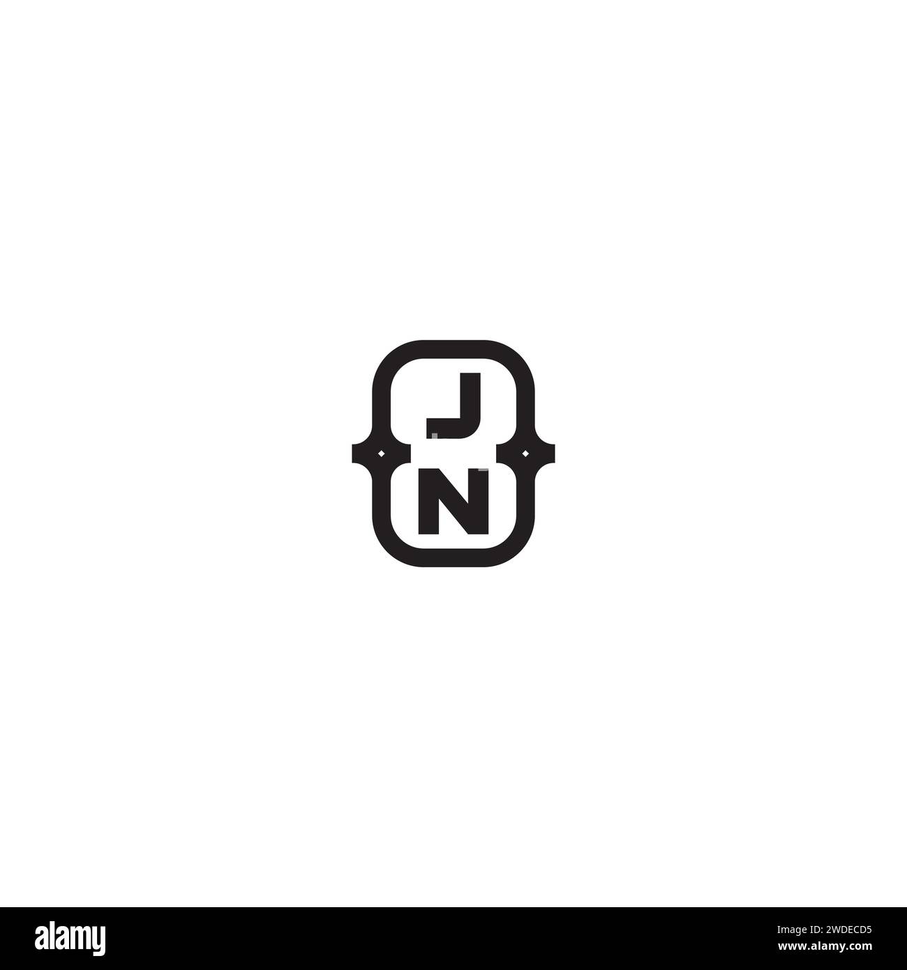 JN Line Bold concept dans un design professionnel de haute qualité qui imprimera bien sur tous les supports d'impression Illustration de Vecteur