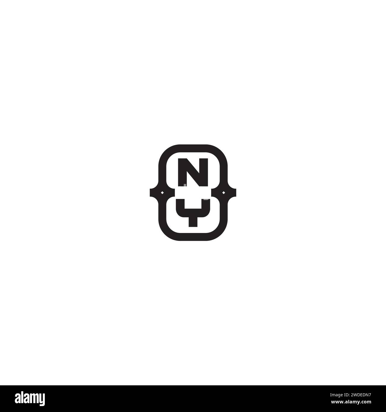 NY Line Bold concept dans un design professionnel de haute qualité qui imprimera bien sur tous les supports d'impression Illustration de Vecteur