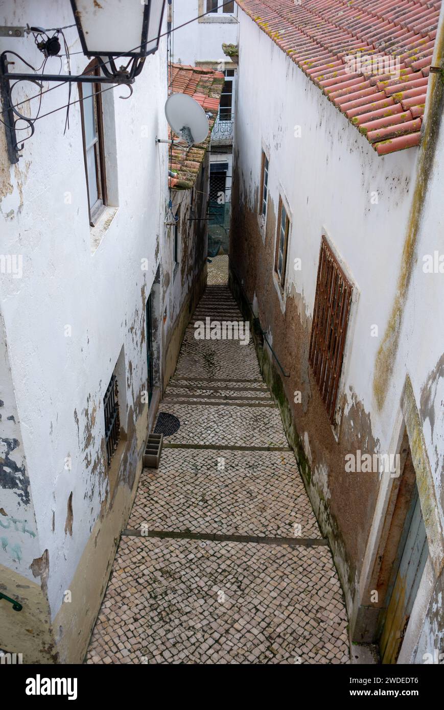 Ruelle à Alcácer do Sal, Portugal Banque D'Images