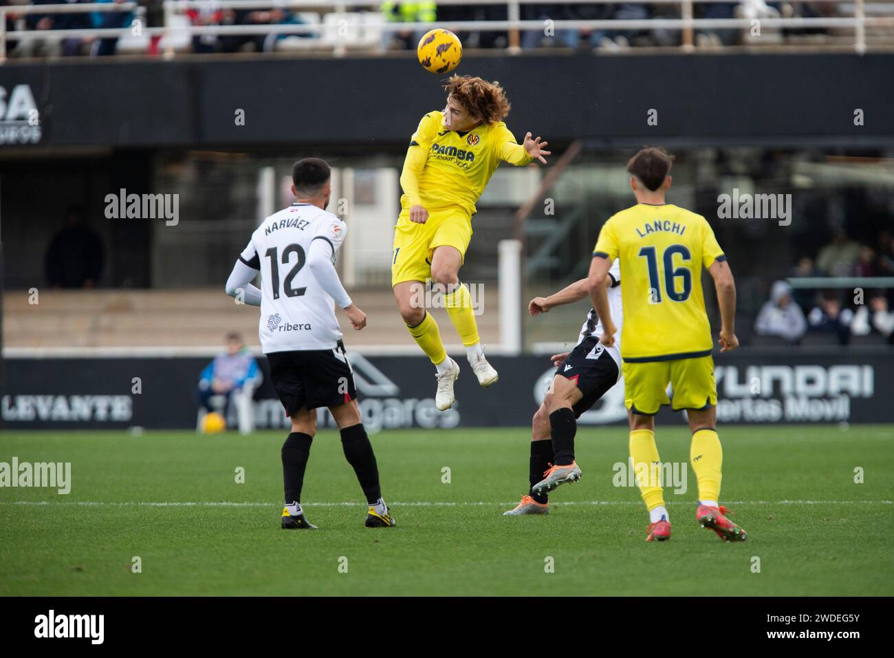 Jorge PASCUAL MEDINA joueur espagnol de Villarreal CF B, pendant le match FC Cartagena vs Villarreal CF, ligue hypermotion, deuxième soc espagnol Banque D'Images