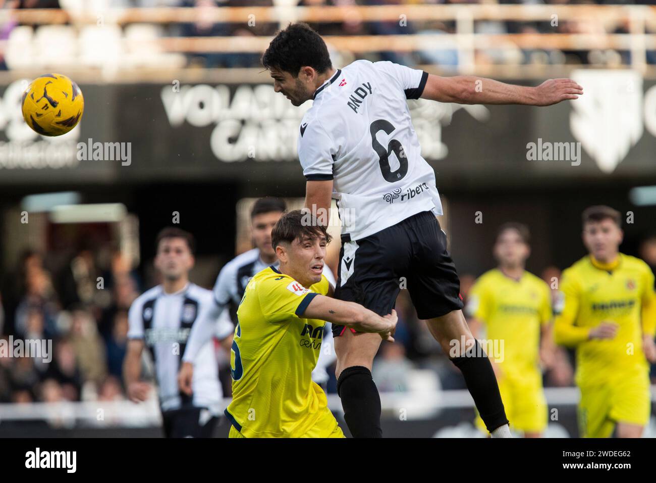 Andy Rodríguez joueur de milieu de terrain espagnol du FC Cartagena, pendant le match FC Cartagena vs Villarreal CF, ligue hypermotion, deuxième di de football espagnol Banque D'Images