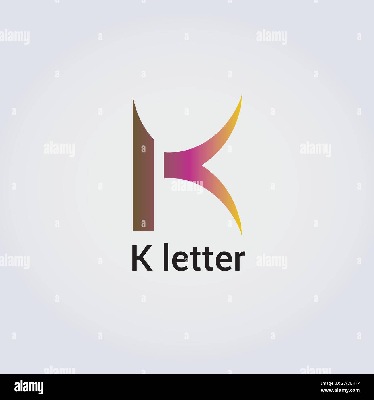 K lettre Icon Design logo isolé unique Design marque identité d'entreprise diverses couleurs éditable modèle vectoriel Monogram Emblem Illustration Illustration de Vecteur