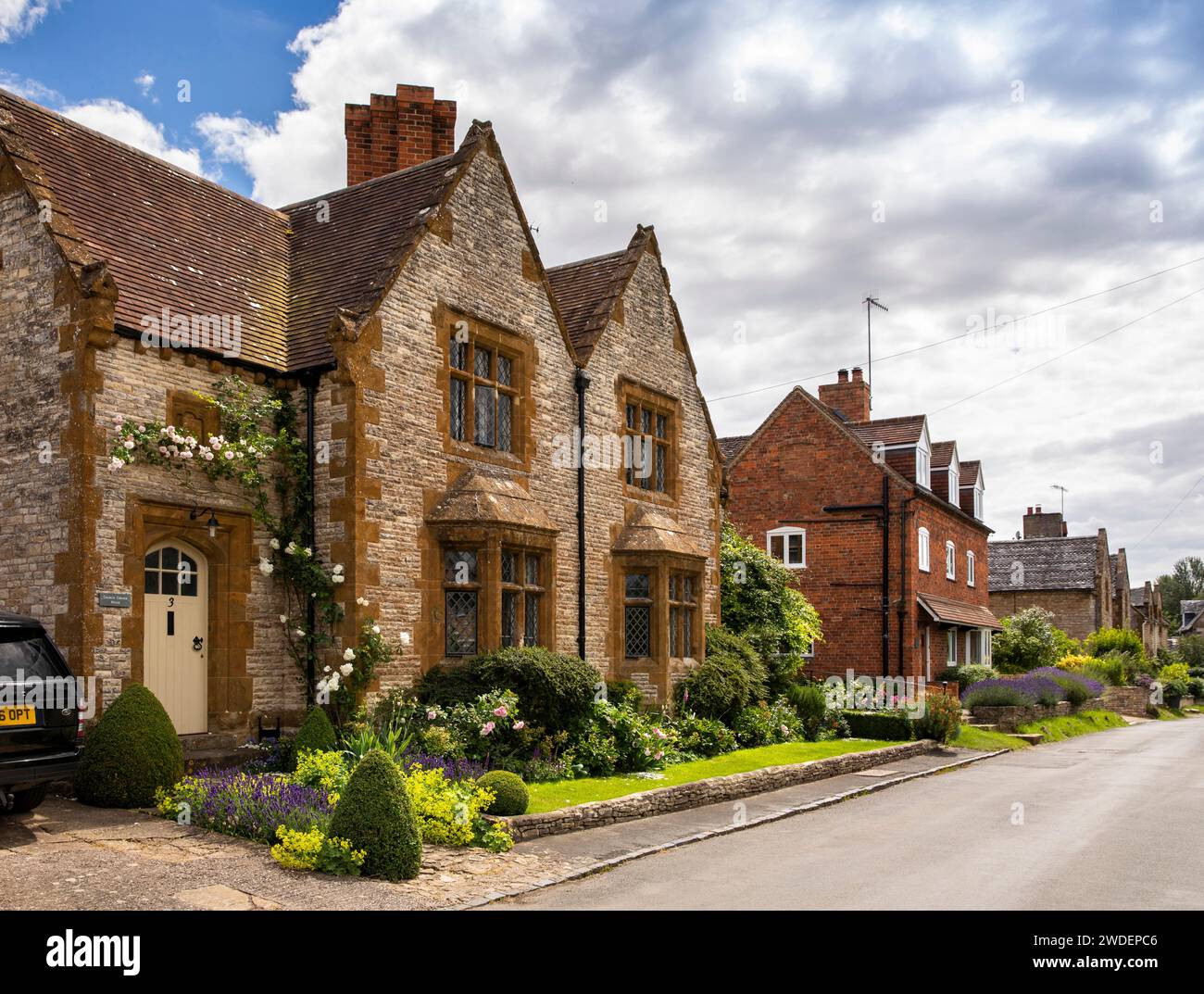 Royaume-Uni, Angleterre, Warwickshire, Cornbrook maisons de village Banque D'Images