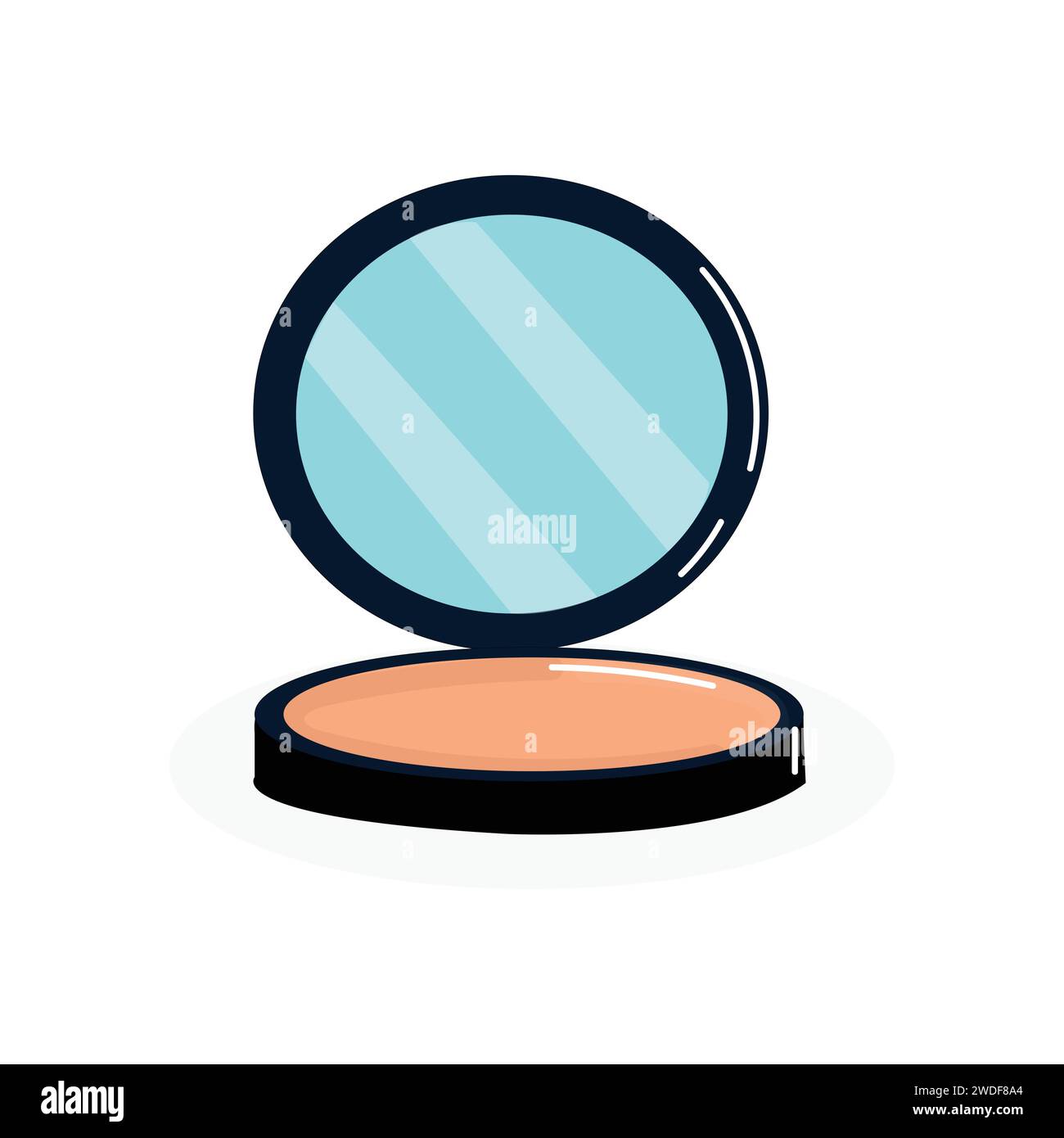 Illustration vectorielle de poudre compacte Illustration de Vecteur