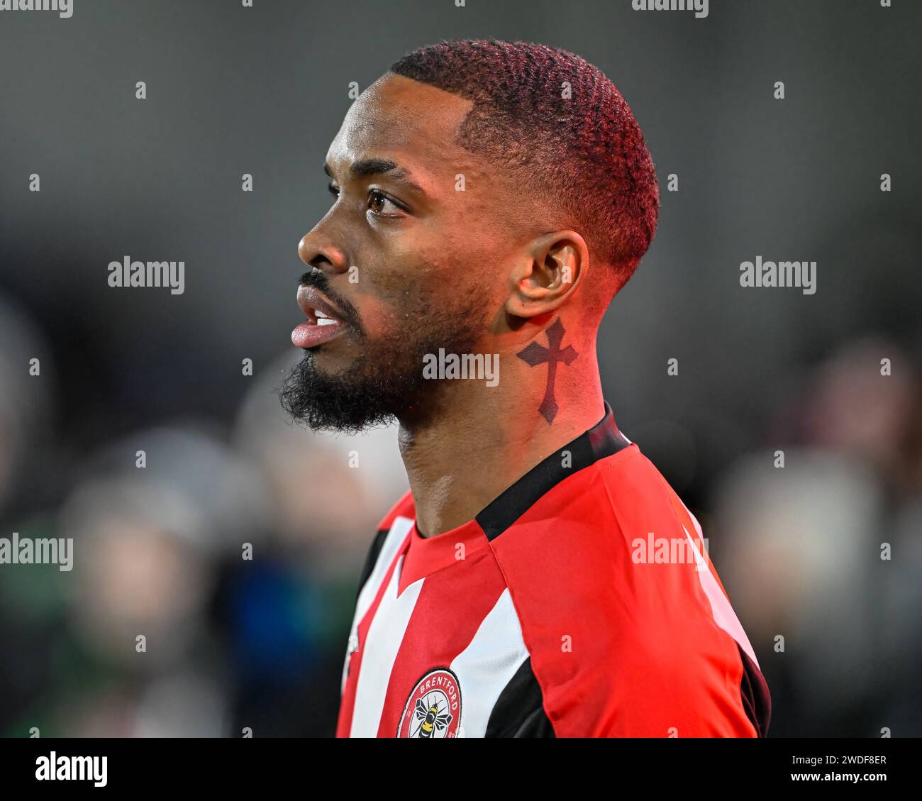 Londres, Royaume-Uni. 20 janvier 2024. Ivan Toney, de Brentford, participe au match de Premier League Brentford vs Nottingham Forest au Gtech Community Stadium, Londres, Royaume-Uni, le 20 janvier 2024 (photo de Cody Froggatt/News Images) à Londres, Royaume-Uni le 1/20/2024. (Photo de Cody Froggatt/News Images/Sipa USA) crédit : SIPA USA/Alamy Live News Banque D'Images