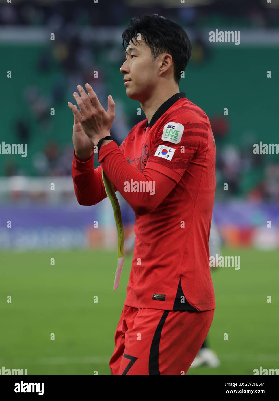 Qatar, Doha, 20 janvier 2024 - son Heung-min de Corée du Sud (Tottenham Hotspur) lors du match de coupe d'Asie de l'AFC entre la Jordanie et la Corée du Sud en phase de groupes au stade Al Thumama de Doha, Qatar. Crédit : Sebo47/Alamy Live News Banque D'Images