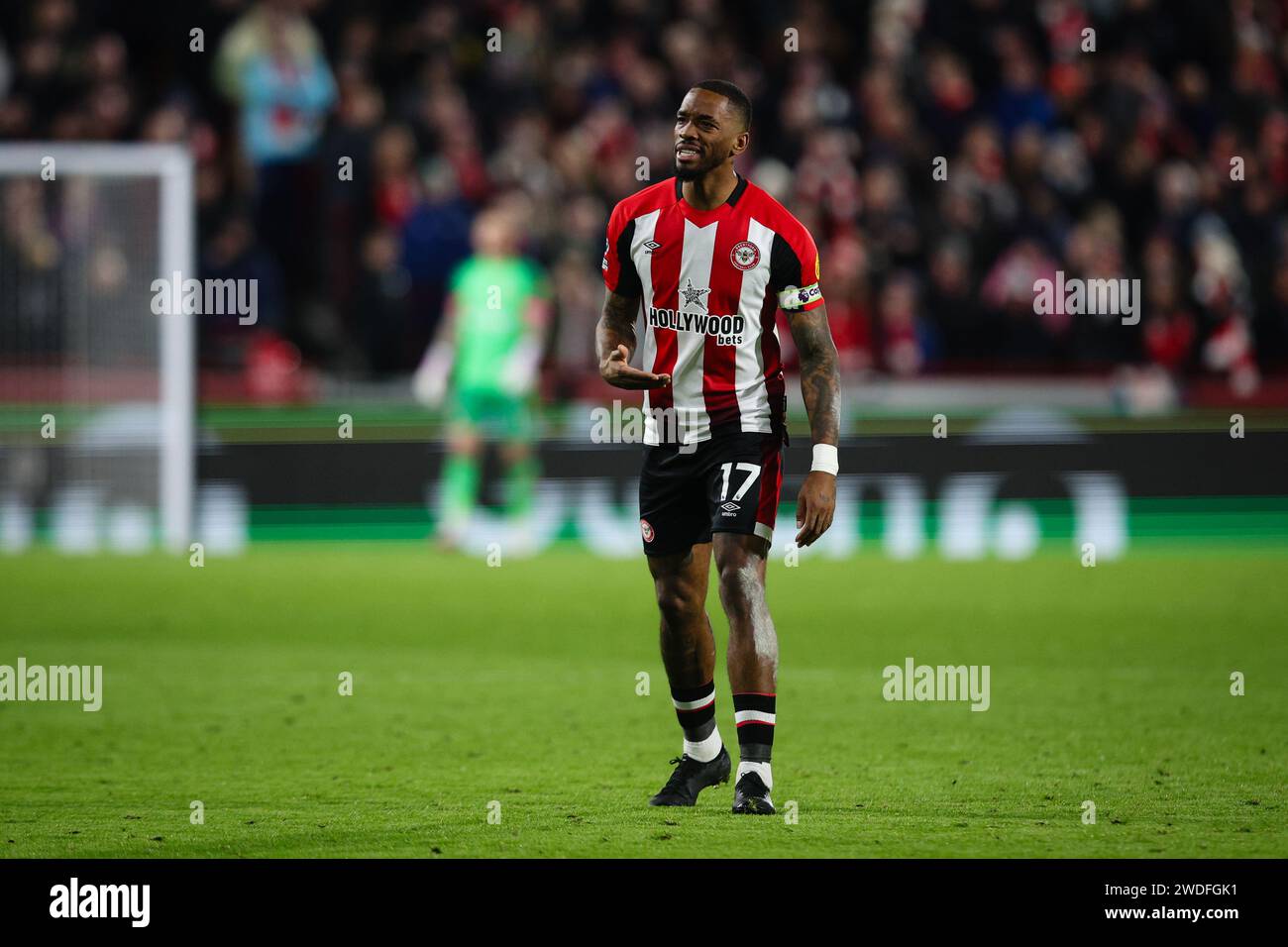 LONDRES, Royaume-Uni - 20 janvier 2024 : Ivan Toney de Brentford réagit lors du match de Premier League entre Brentford FC et Nottingham Forest FC au Gtech Community Stadium (crédit : Craig Mercer / Alamy Live News) Banque D'Images