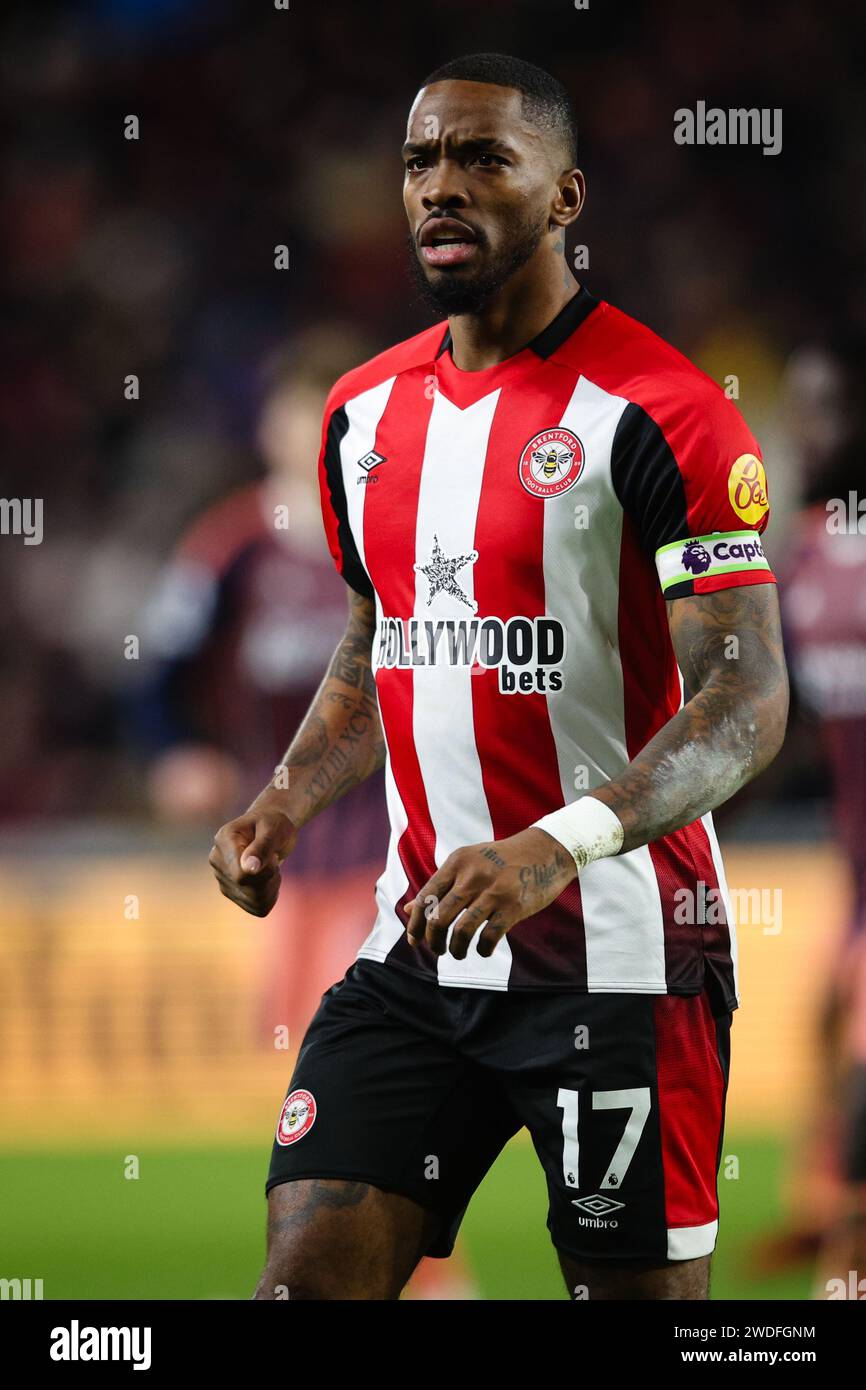 LONDRES, Royaume-Uni - 20 janvier 2024 : Ivan Toney de Brentford lors du match de Premier League entre Brentford FC et Nottingham Forest FC au Gtech Community Stadium (crédit : Craig Mercer / Alamy Live News) Banque D'Images