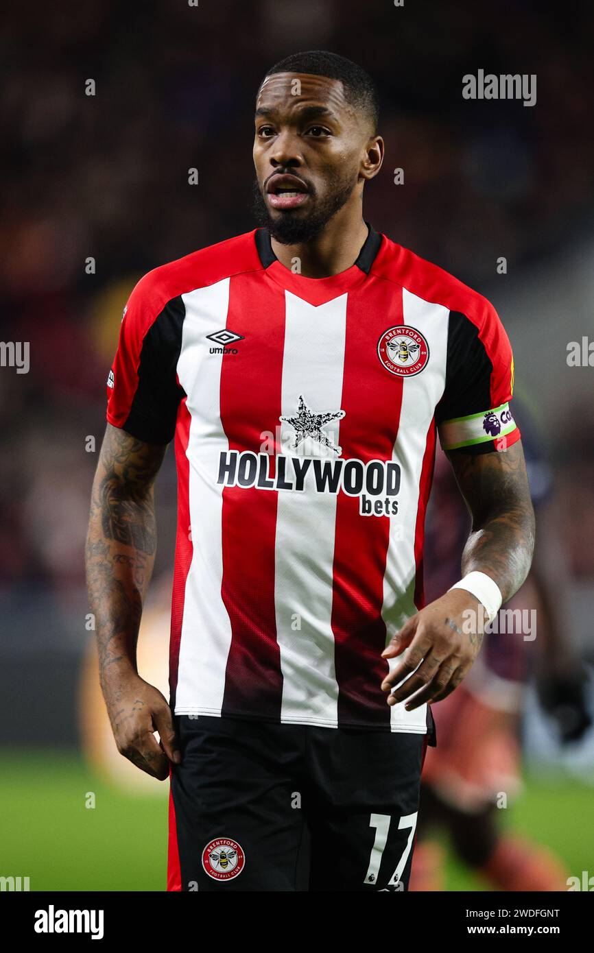 LONDRES, Royaume-Uni - 20 janvier 2024 : Ivan Toney de Brentford lors du match de Premier League entre Brentford FC et Nottingham Forest FC au Gtech Community Stadium (crédit : Craig Mercer / Alamy Live News) Banque D'Images