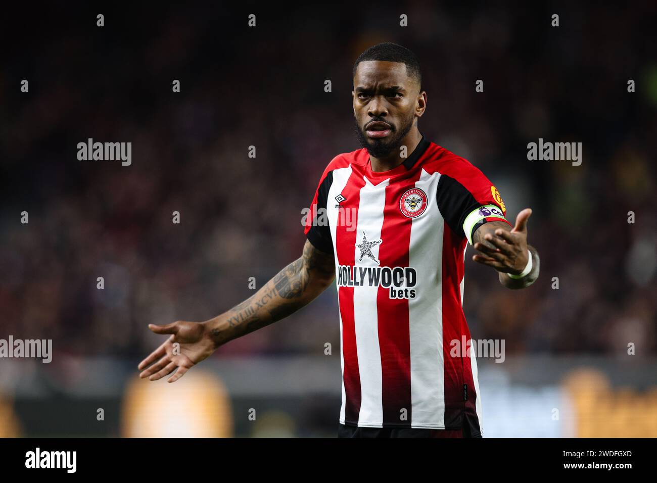 LONDRES, Royaume-Uni - 20 janvier 2024 : Ivan Toney de Brentford réagit lors du match de Premier League entre Brentford FC et Nottingham Forest FC au Gtech Community Stadium (crédit : Craig Mercer / Alamy Live News) Banque D'Images