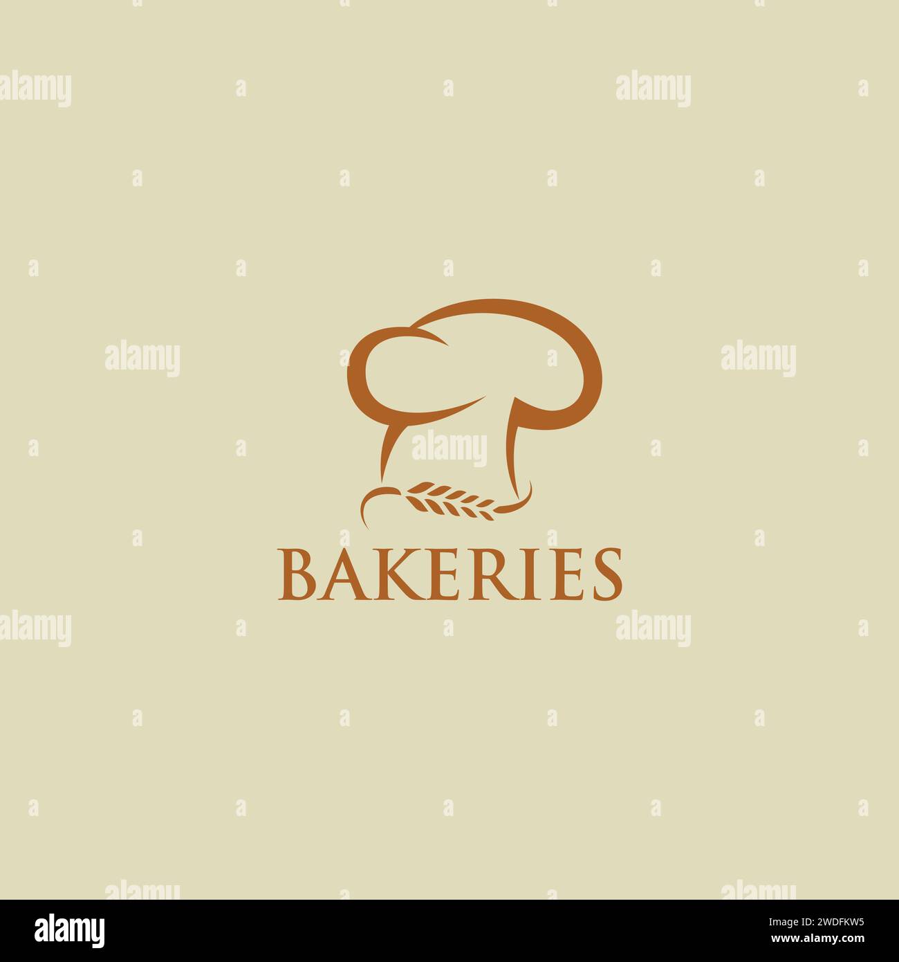 Logo boulangeries. Logo du chef. Icône alimentaire Illustration de Vecteur