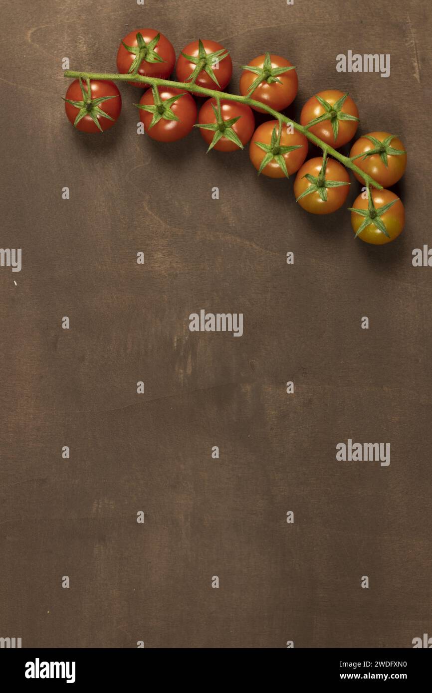 Composition photographique de tomates cerises Banque D'Images