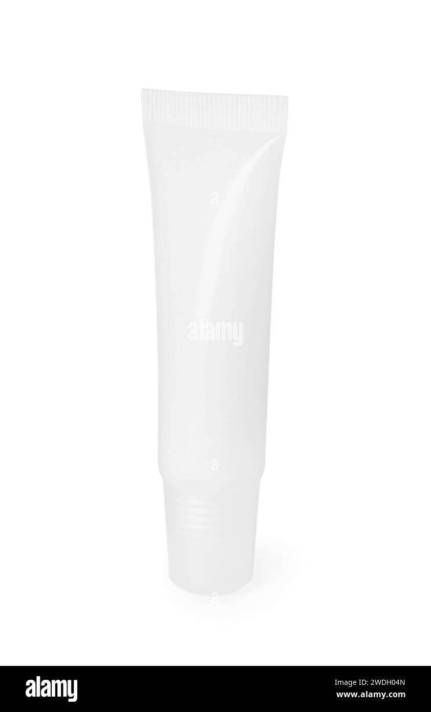 Un baume à lèvres isolé sur blanc. Produit cosmétique Banque D'Images