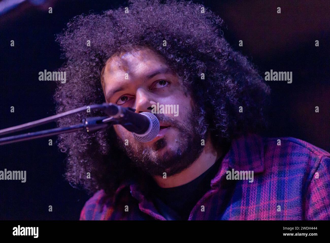 Glasgow, Écosse. 20 janvier 2024. Bownbear jouant Durung la 12e Roaming Roots Review au Celtic Connections Festival 2024. Crédit : Tim Gray/Alamy Live News Banque D'Images