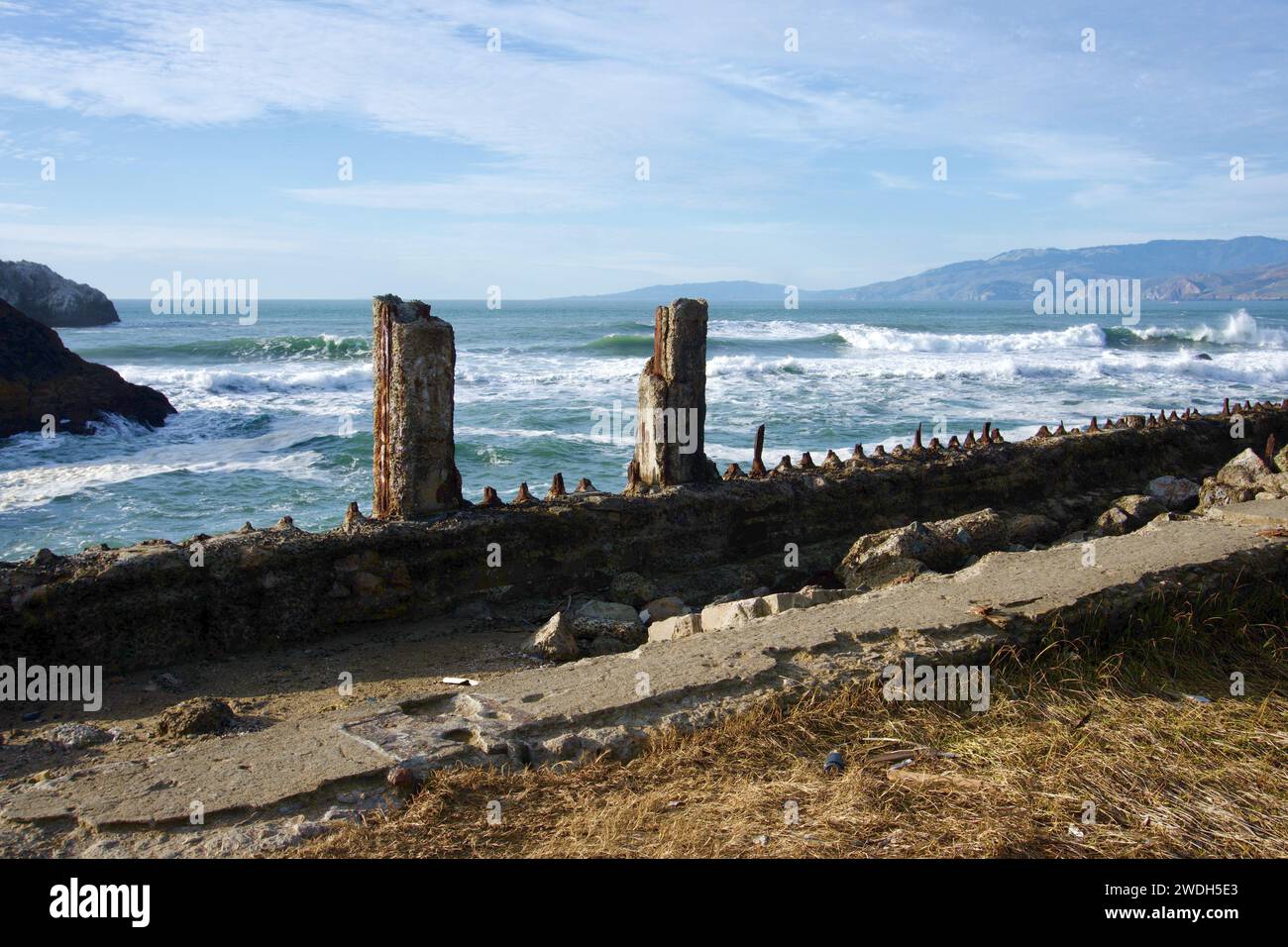 Sutro Baths ruines historiques à Lands se terminent au bord de l'océan Pacifique. Aire de loisirs Golden Gate. San Francisco, CALIFORNIE ÉTATS-UNIS Banque D'Images