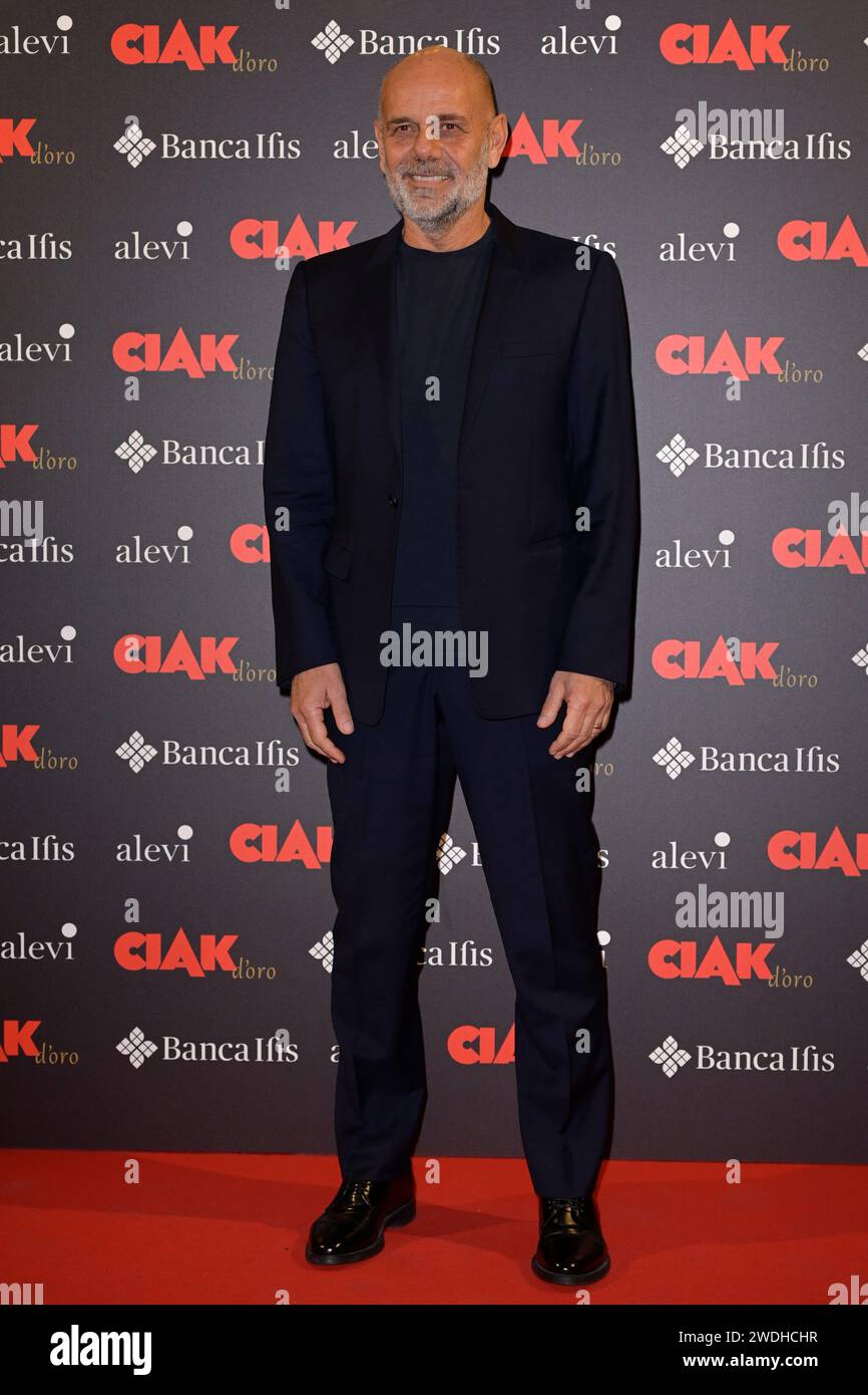 Rome, Italie. 20 janvier 2024. Riccardo Milani assiste au tapis rouge Ciak d'Oro 2023 à la Galleria del Cardinale Colonna. (Photo Mario Cartelli/SOPA Images/Sipa USA) crédit : SIPA USA/Alamy Live News Banque D'Images