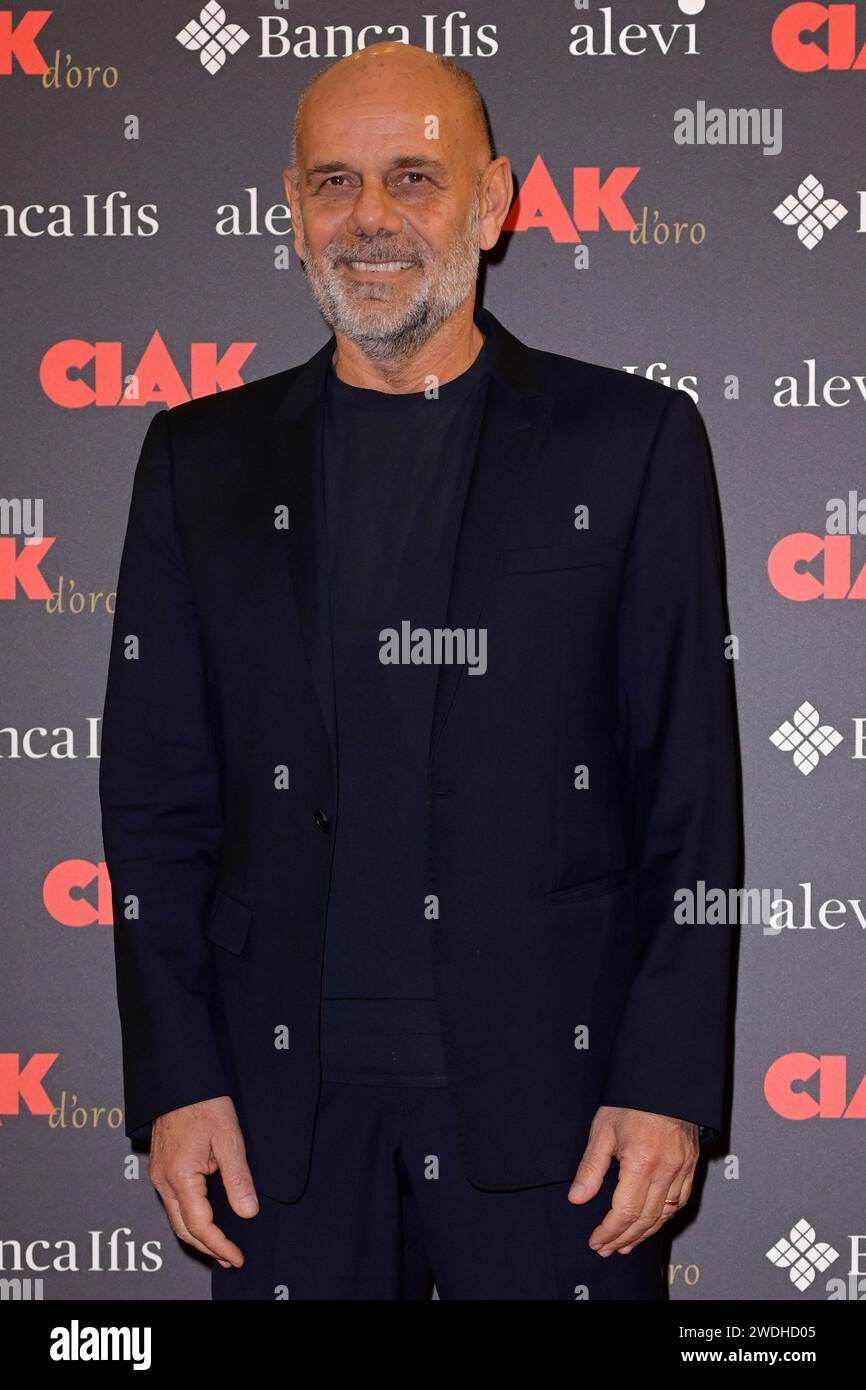 Rome, Italie. 20 janvier 2024. Riccardo Milani assiste au tapis rouge Ciak d'Oro 2023 à la Galleria del Cardinale Colonna. (Photo Mario Cartelli/SOPA Images/Sipa USA) crédit : SIPA USA/Alamy Live News Banque D'Images