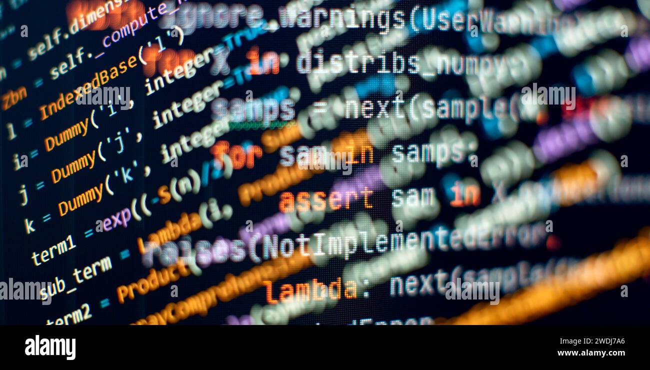 Fond de code de programmation . Code de programmation du développeur de logiciels. Code de programmation du site Web. Banque D'Images