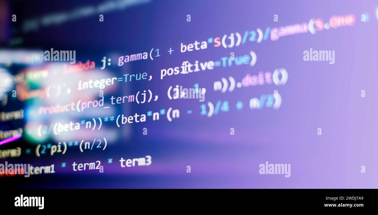 Fond de code de programmation . Code de programmation du développeur de logiciels. Code de programmation du site Web. Banque D'Images