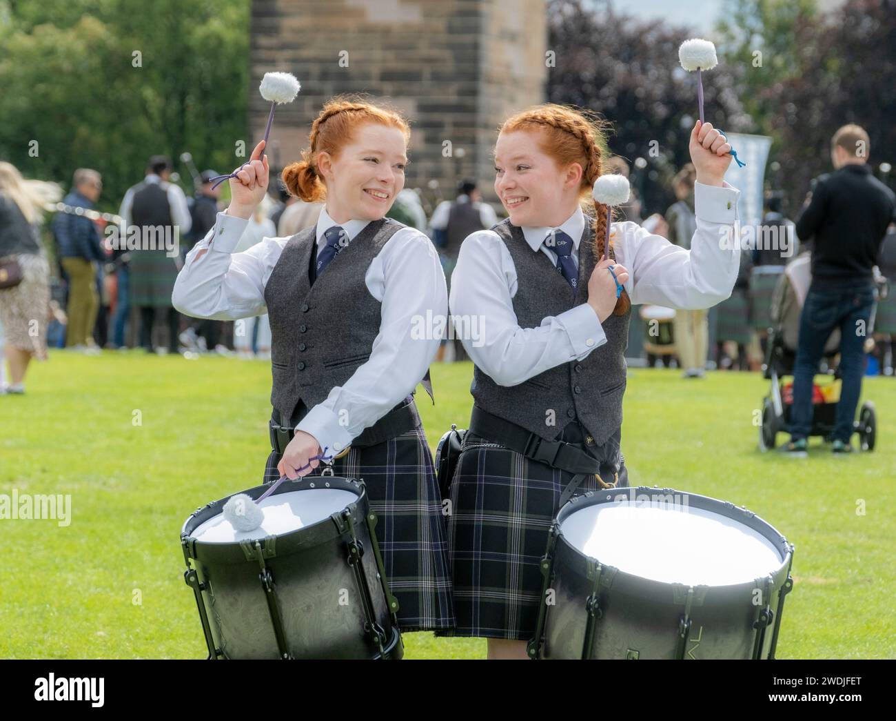 Pipe Bands au World Pipe Band Competition Banque D'Images