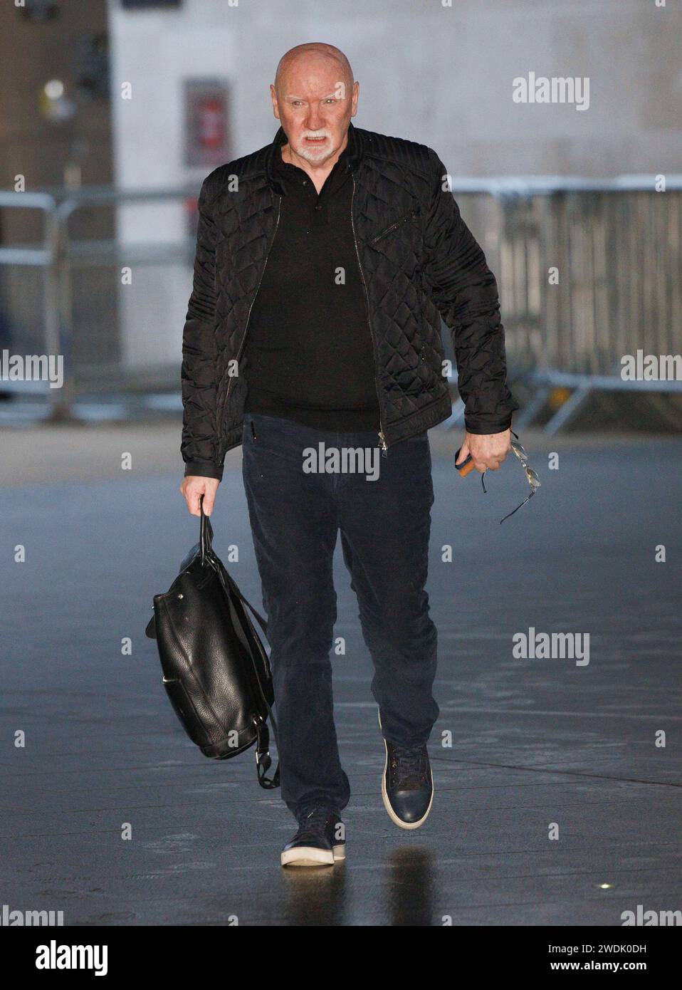 Londres, Royaume-Uni. 21 janvier 2024. Sir Thomas Hunter, homme d'affaires écossais, entrepreneur et philanthrope aux studios de la BBC, se produira dimanche avec Laura Kuenssberg. Crédit : Mark Thomas/Alamy Live News Banque D'Images