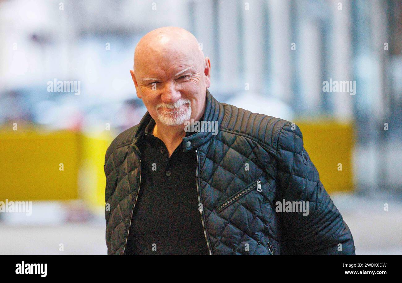 Londres, Royaume-Uni. 21 janvier 2024. Sir Thomas Hunter, homme d'affaires écossais, entrepreneur et philanthrope aux studios de la BBC, se produira dimanche avec Laura Kuenssberg. Crédit : Mark Thomas/Alamy Live News Banque D'Images