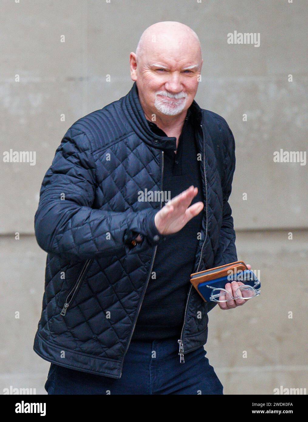 Londres, Royaume-Uni. 21 janvier 2024. Sir Thomas Hunter, homme d'affaires écossais, entrepreneur et philanthrope aux studios de la BBC, se produira dimanche avec Laura Kuenssberg. Crédit : Mark Thomas/Alamy Live News Banque D'Images