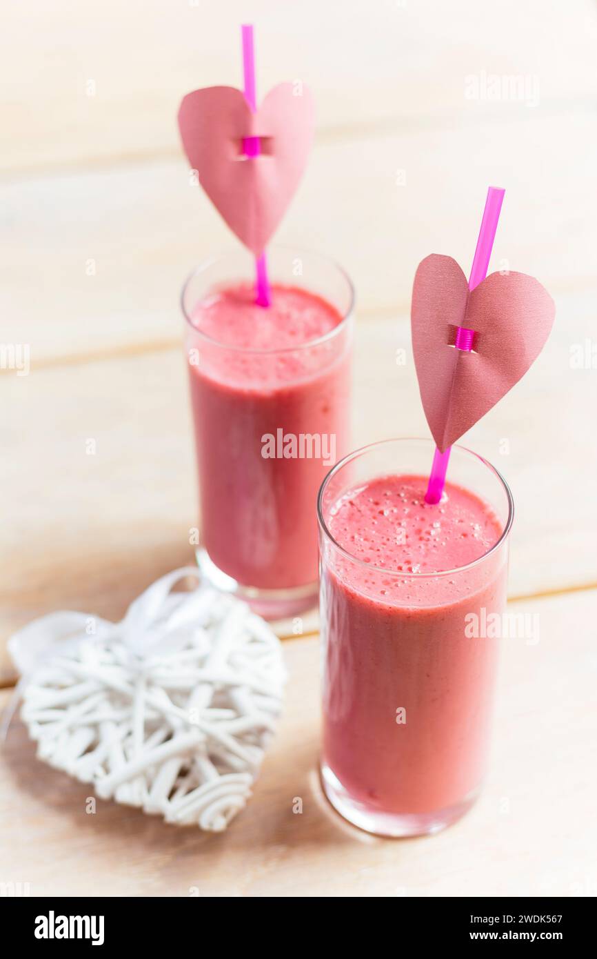 Smoothie Canneberge-Framboise Banque D'Images