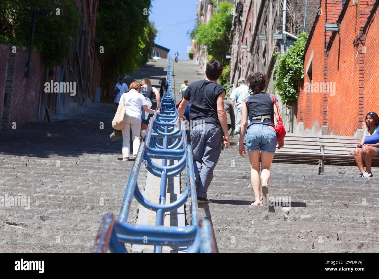 Escalier 'montagne de Bueren', montagne paysanne, Liège, Belgique, Europe Banque D'Images