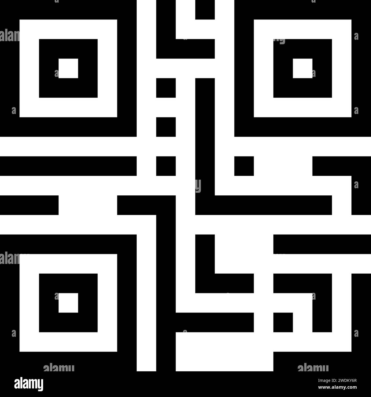 Exemple d'icône de vecteur isolé de lecture de code QR Illustration de Vecteur