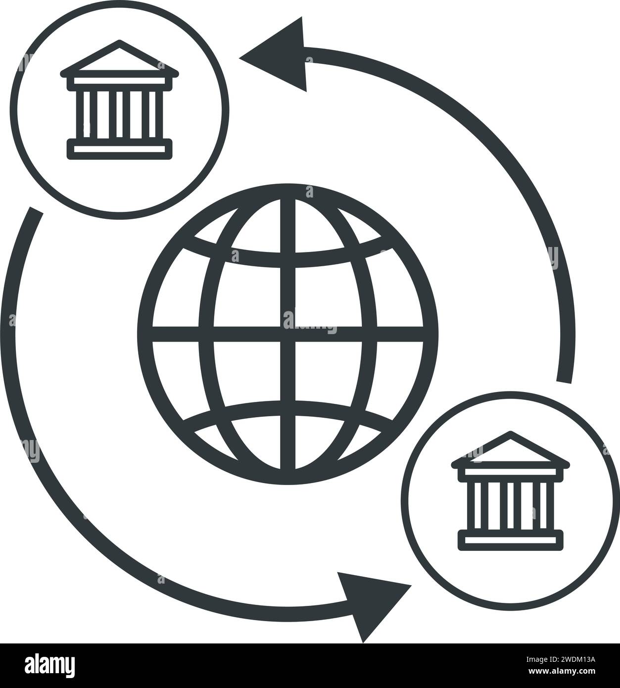 Virement bancaire et paiements icône isolée, concept bancaire Illustration de Vecteur