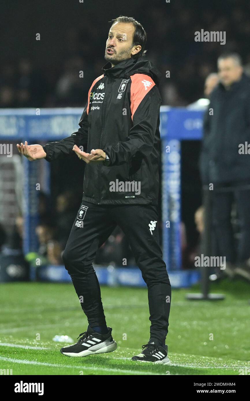 Salerne,Italie,21,janvier,2024 lors de la Serie A Macth entre US Salernitana 1919 vs Gênes CFC Credit:Agostino Gemito/ Alamy Live News Banque D'Images