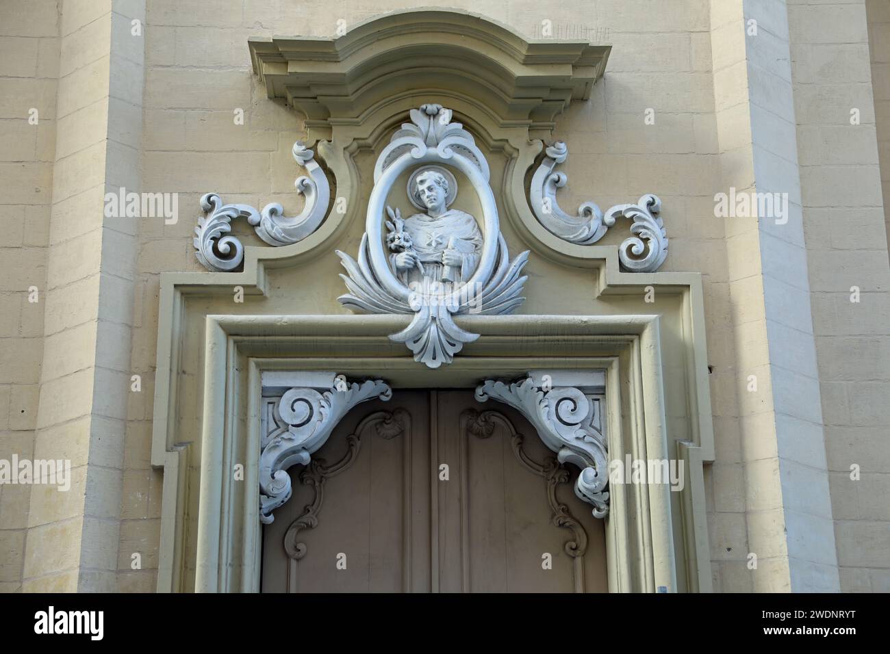 Église Saint Augustine à Old Bakery Street à la Valette Banque D'Images