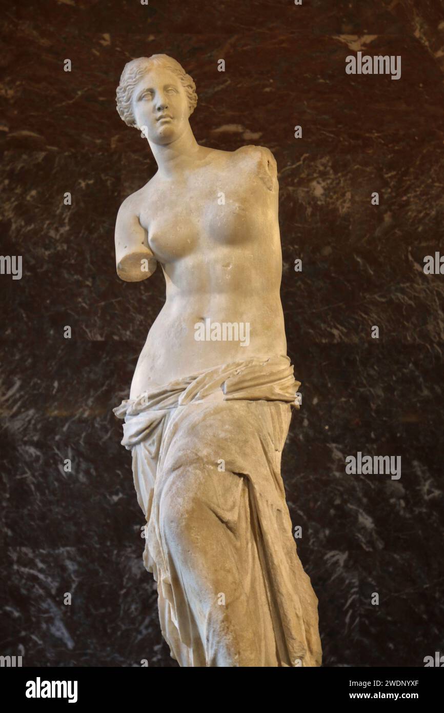 Vénus de Milo au Louvre. Paris, France Banque D'Images
