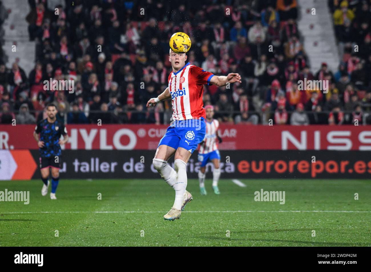 Girona, Espagne. 21 janvier 2024. GIRONA, ESPAGNE - 21 JANVIER : match entre Girona FC et Séville dans le cadre de la Liga 2023/2024 au stade Montilivi le 21 janvier 2024 à Gérone, Espagne. (Photo Sara Aribó/PxImages) crédit : PX Images/Alamy Live News Banque D'Images