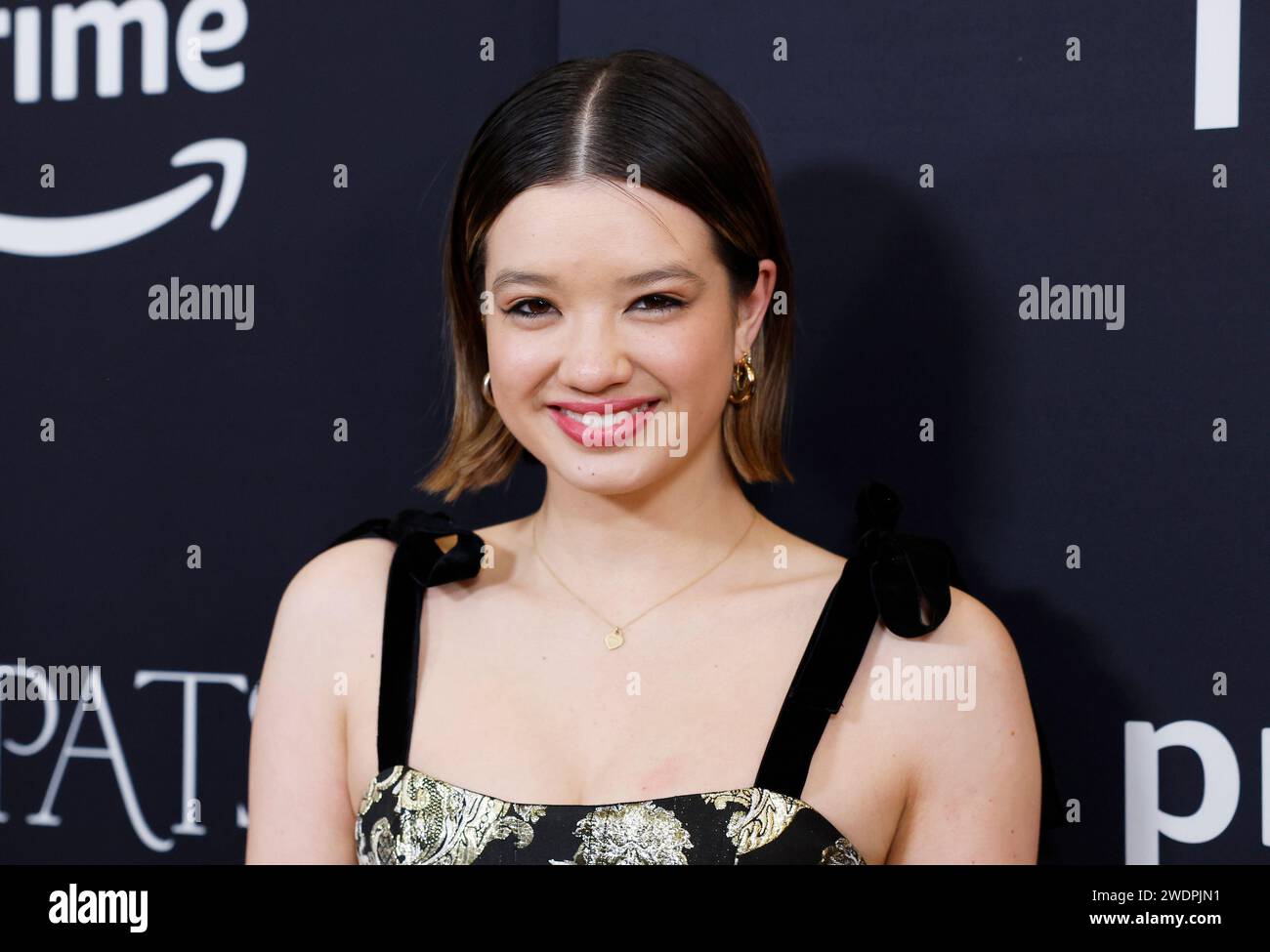 New York, États-Unis. 21 janvier 2024. Peyton Elizabeth Lee arrive sur le tapis rouge pour la première de Prime Video 'Expats' New York au Museum of Modern Art le dimanche 21 janvier 2024 à New York. Photo de John Angelillo/UPI crédit : UPI/Alamy Live News Banque D'Images