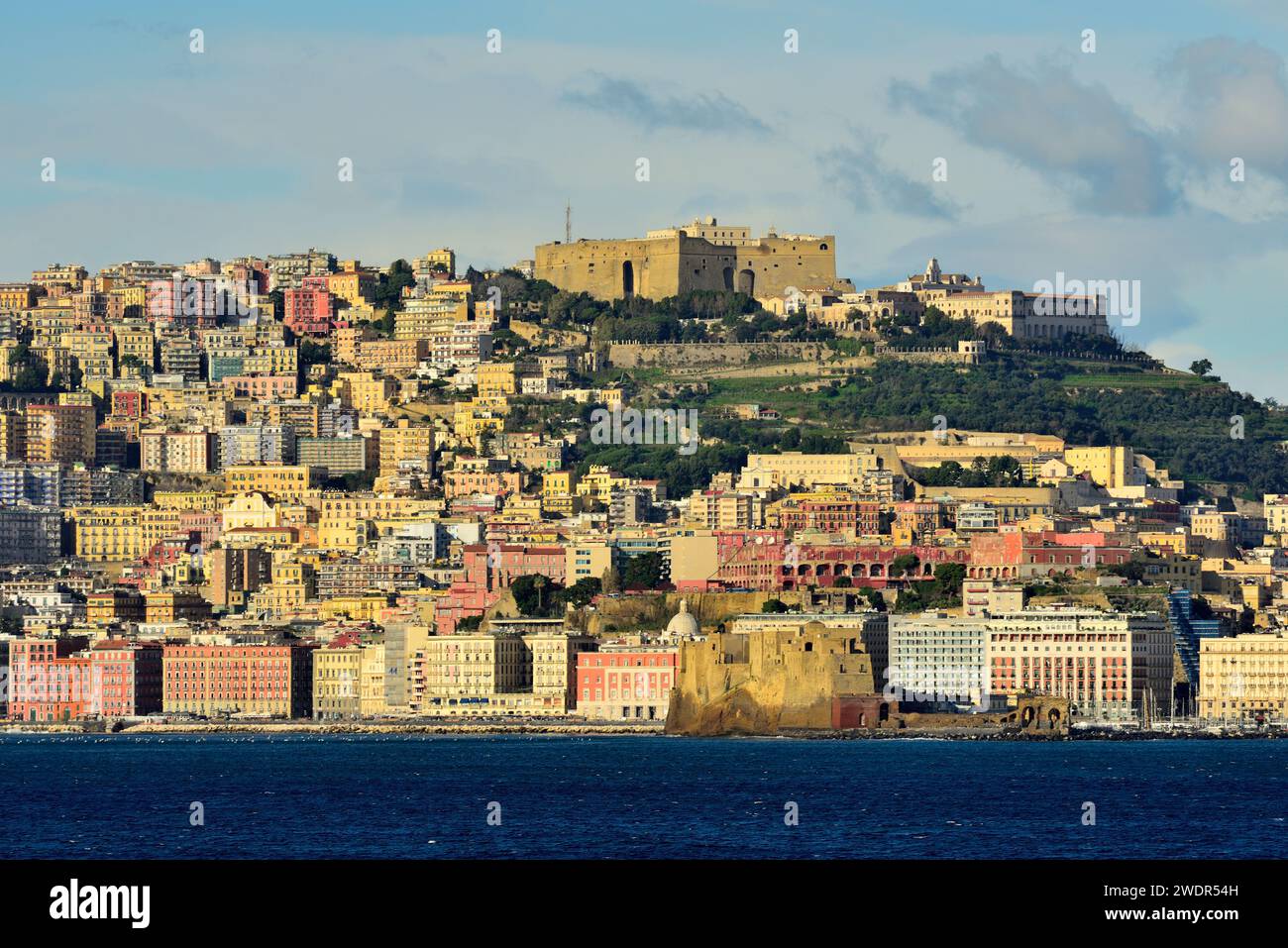 Castel, Sant'Elmo, castel, Certosa di San Martin, monastère, ville colline Vomero. Naples, ville, Italie Banque D'Images