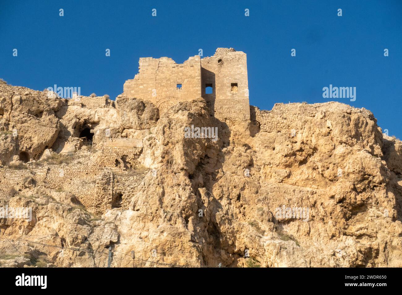 Vue du château de Mardin d'en bas, Turquie Banque D'Images