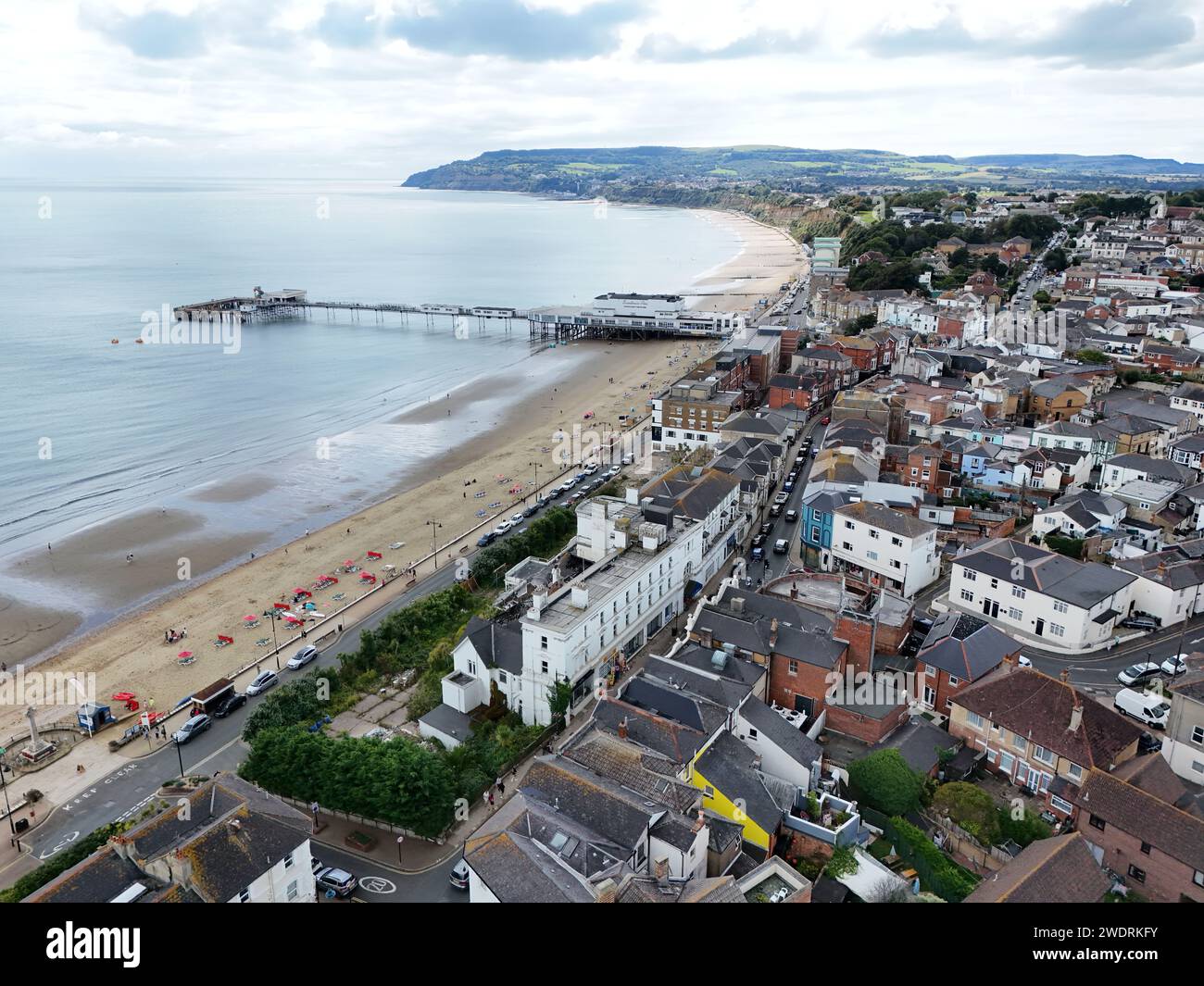 Sandown Isle of Wight UK drone , aérien , vue depuis les airs Banque D'Images