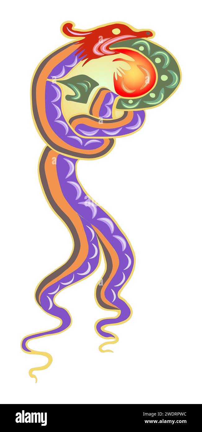 Alphabet cyrillique. Lettres. Illustration, dessin des lettres initiales. Banque D'Images