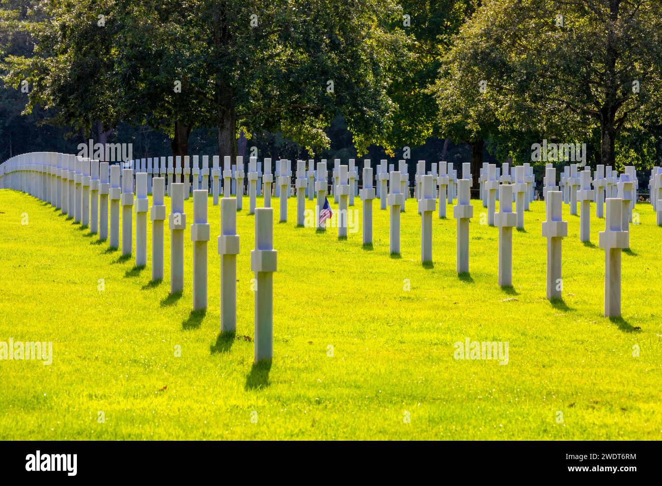 Cimetière et mémorial américain de Normandie, Colleville-sur-Mer, Normandie, France, Europe Banque D'Images