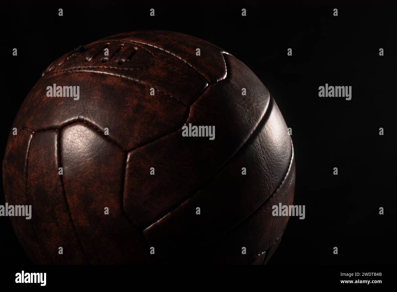 Le vieux cuir foot Banque D'Images