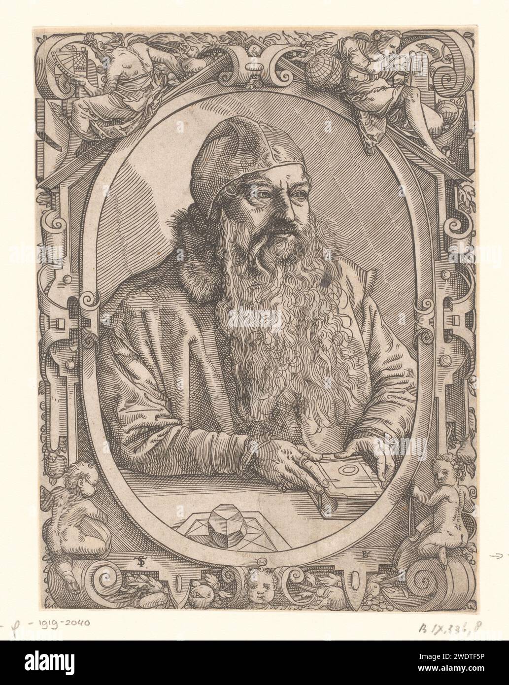 Portrait van Stephan Brechtl, Bernhard Jobin, d'après Tobias Stimmer, 1574 tirage Strasbourg (France) calligraphie sur papier (+ portrait d'érudit, scientifique). personnages historiques Banque D'Images