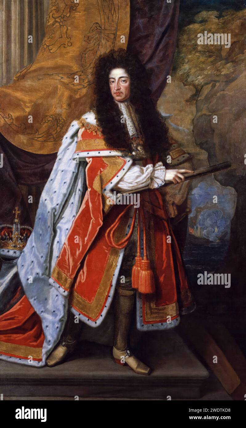 Guillaume III d'Angleterre, prince d'Orange (1650-1702), portrait à l'huile sur toile de Thomas Murray (attribué), vers 1691 Banque D'Images